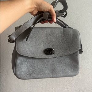 Coach Retail Elegant Gray Leather Bag
